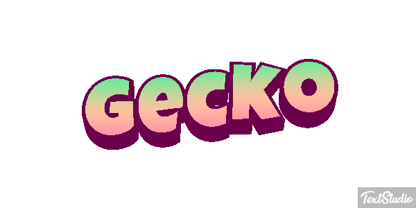 Gecko Текстовый эффект