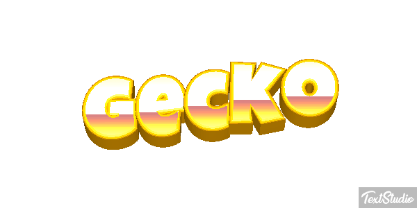 Gecko Текстовый эффект