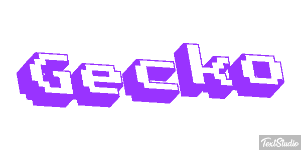 Gecko Текстовый эффект