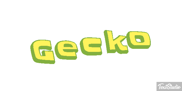 Gecko Текстовый эффект
