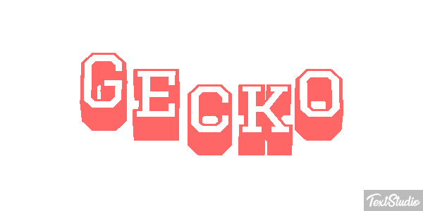 Gecko Текстовый эффект