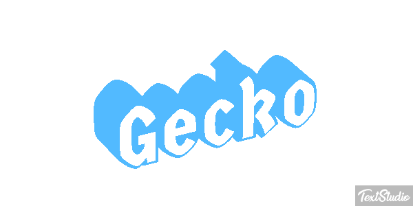 Gecko Текстовый эффект