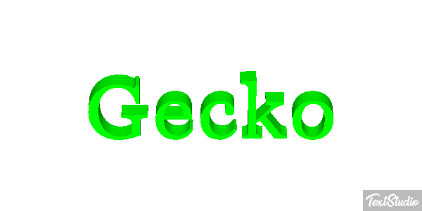 Gecko Текстовый эффект
