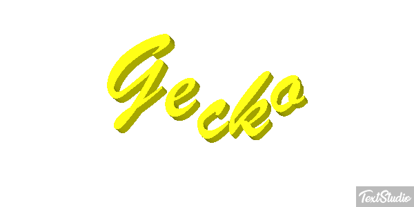 Gecko Текстовый эффект