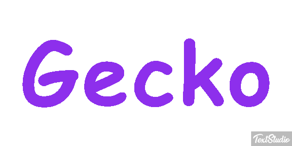 Gecko Текстовый эффект