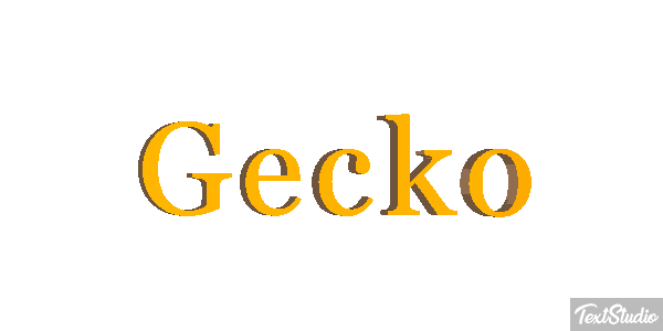 Gecko Текстовый эффект
