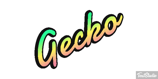 Gecko Текстовый эффект