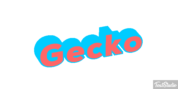 Gecko Текстовый эффект