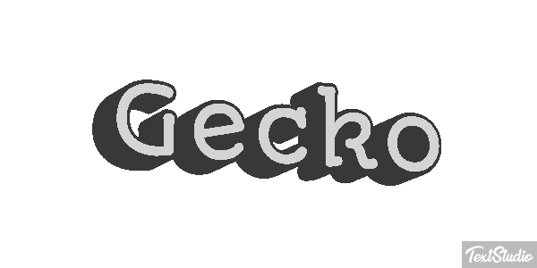 Gecko Текстовый эффект