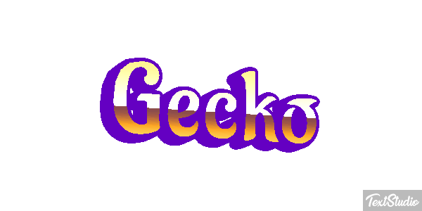 Gecko Текстовый эффект