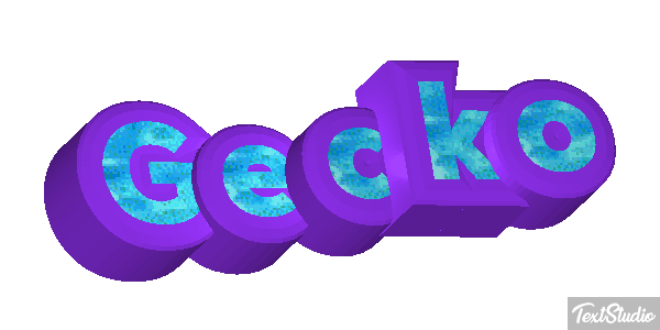 Gecko Текстовый эффект