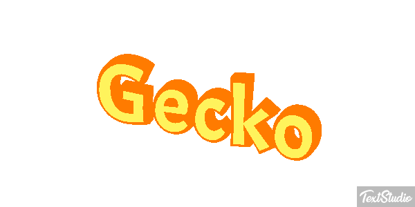 Gecko Текстовый эффект