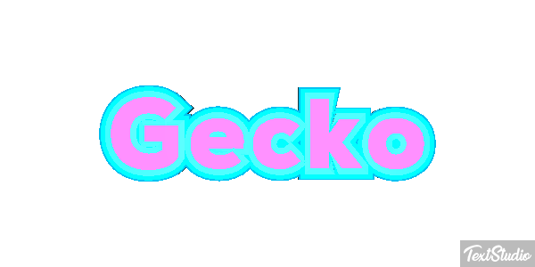 Gecko Текстовый эффект
