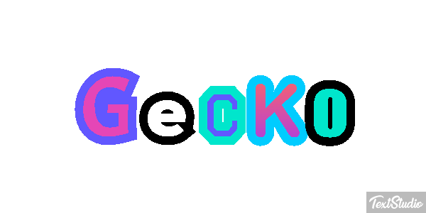 Gecko Текстовый эффект