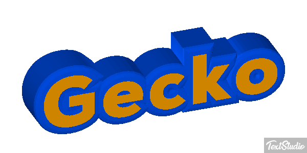 Gecko Текстовый эффект