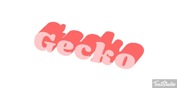 Gecko Текстовый эффект