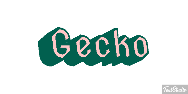 Gecko Текстовый эффект