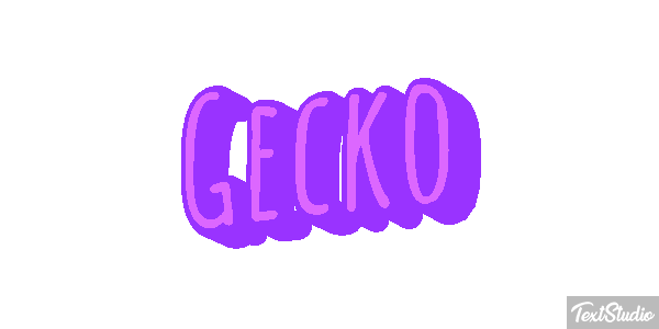 Gecko Текстовый эффект
