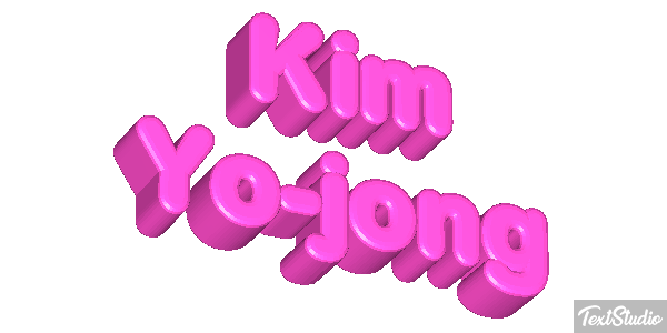 Kim Yo-jong Text effect