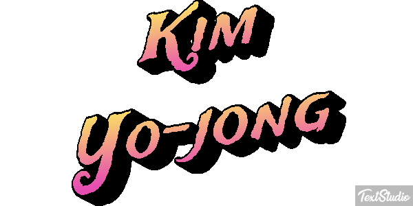 Kim Yo-jong Text effect