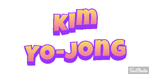 Kim Yo-jong Text effect