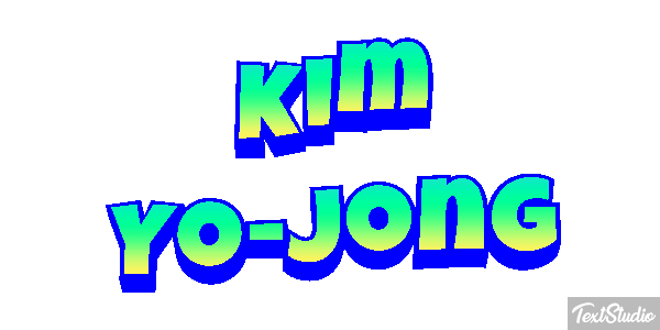 Kim Yo-jong Text effect