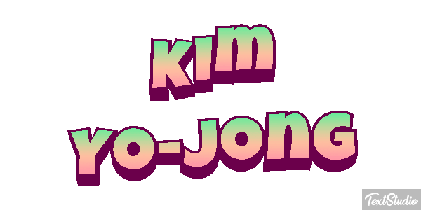 Kim Yo-jong Text effect