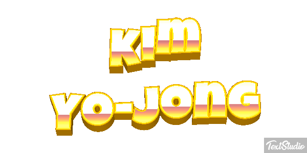 Kim Yo-jong Text effect