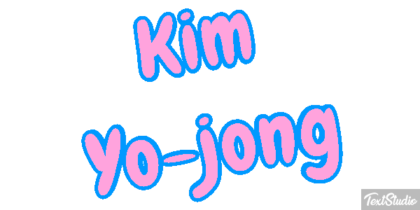 Kim Yo-jong Text effect