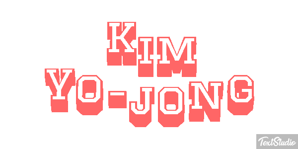 Kim Yo-jong Text effect