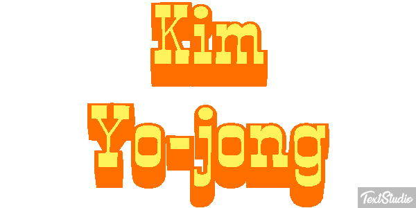 Kim Yo-jong Text effect