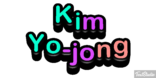 Kim Yo-jong Text effect