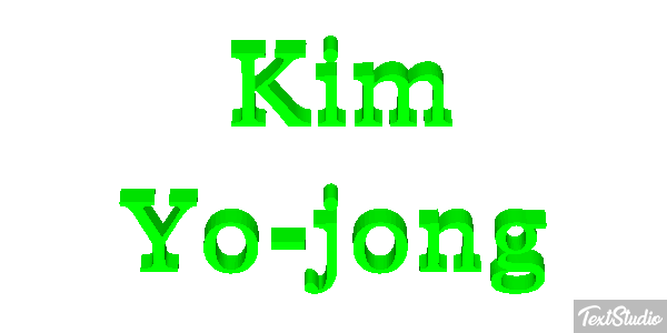 Kim Yo-jong Text effect