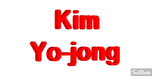 Kim Yo-jong Text effect