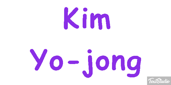 Kim Yo-jong Text effect