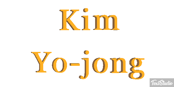 Kim Yo-jong Text effect