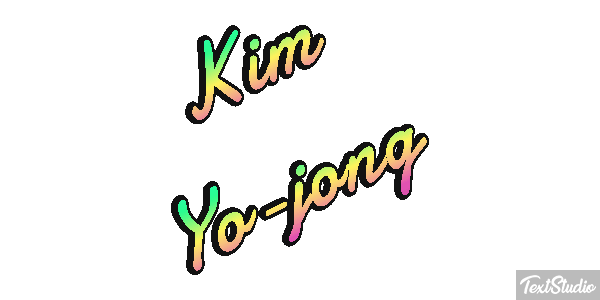 Kim Yo-jong Text effect