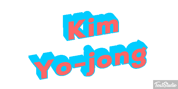 Kim Yo-jong Text effect