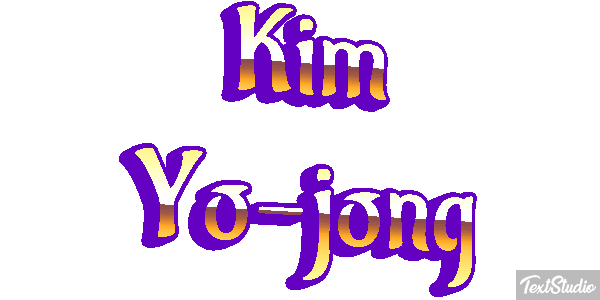 Kim Yo-jong Text effect