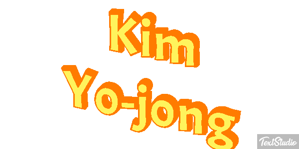 Kim Yo-jong Text effect