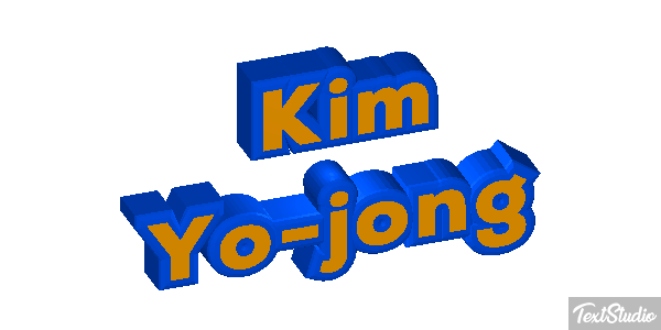 Kim Yo-jong Text effect