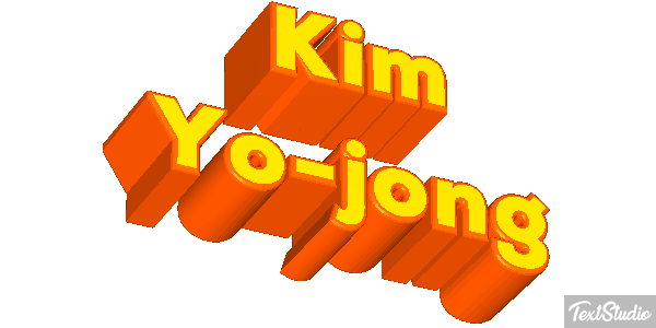 Kim Yo-jong Text effect