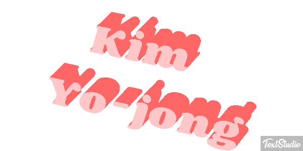 Kim Yo-jong Text effect