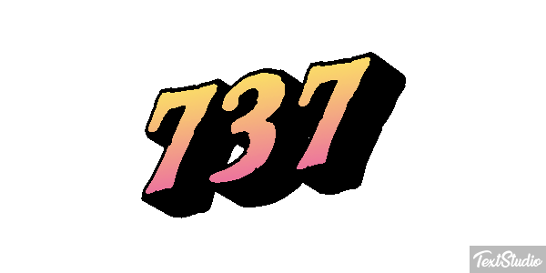 737 Текстовый эффект