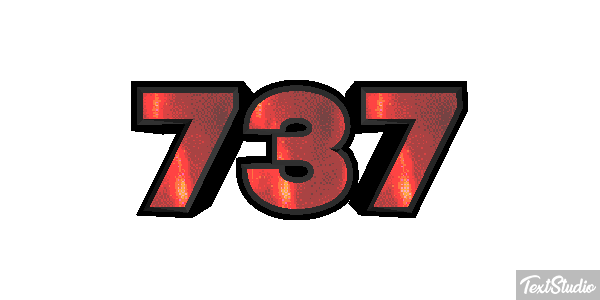 737 Текстовый эффект
