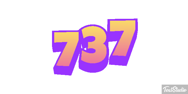 737 Текстовый эффект