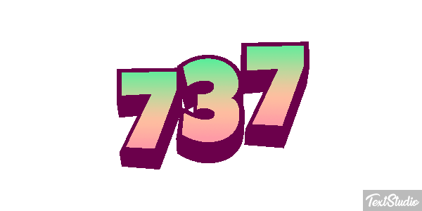 737 Текстовый эффект