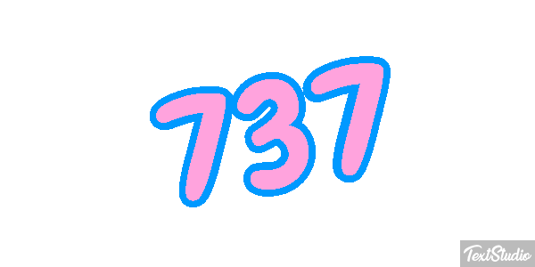 737 Текстовый эффект