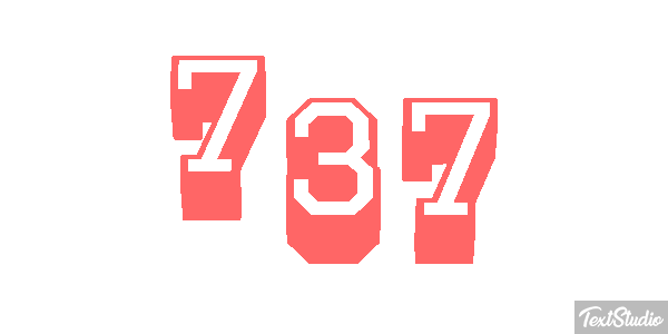737 Текстовый эффект