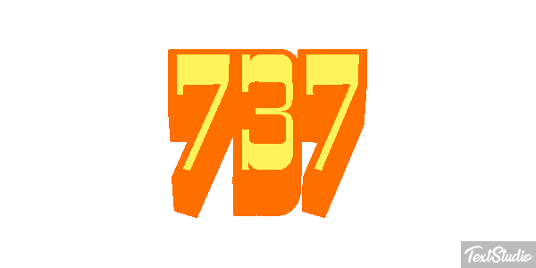 737 Текстовый эффект